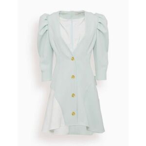 BROGGER Siv Mini Dress Mint Green Blazer Office Party Work Picnic Tradwife Small
